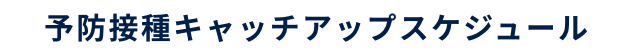 キャッチアップスケジュール